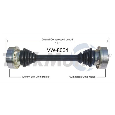 Surtrack Axle Cv Axle Shaft, Vw-8064 VW-8064